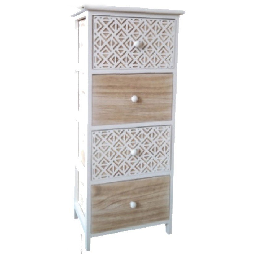 9870-ksylo Έπιπλο Ξύλινο/Mdf με 4 συρτάρια αποθήκευσης - Image 1