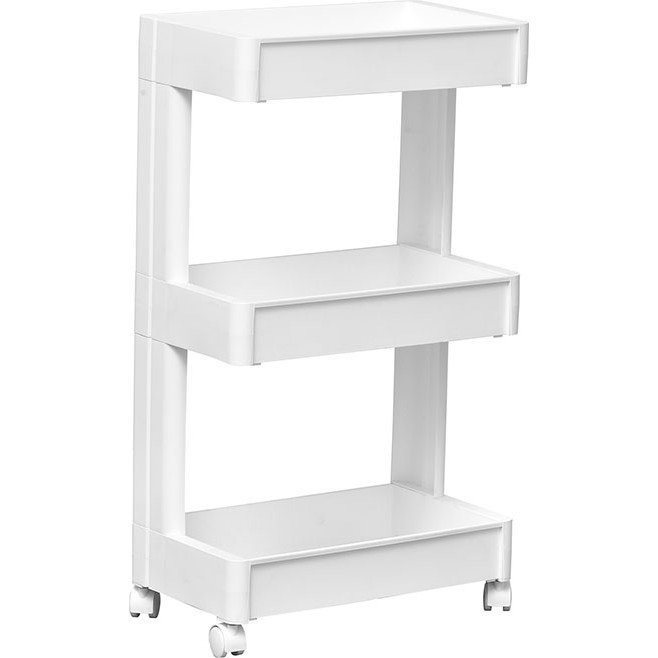 9881-pp Ραφιέρα PP τροχήλατη λευκή - Image 1