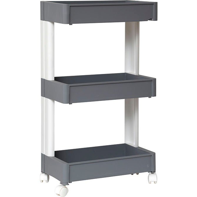 9882-pp Ραφιέρα PP τροχήλατη γκρι - Image 1