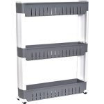 Ραφιέρα PP τροχήλατη γκρι