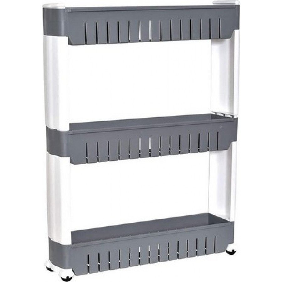 9884-pp-me-4-troxous Ραφιέρα PP τροχήλατη γκρι - Image 1