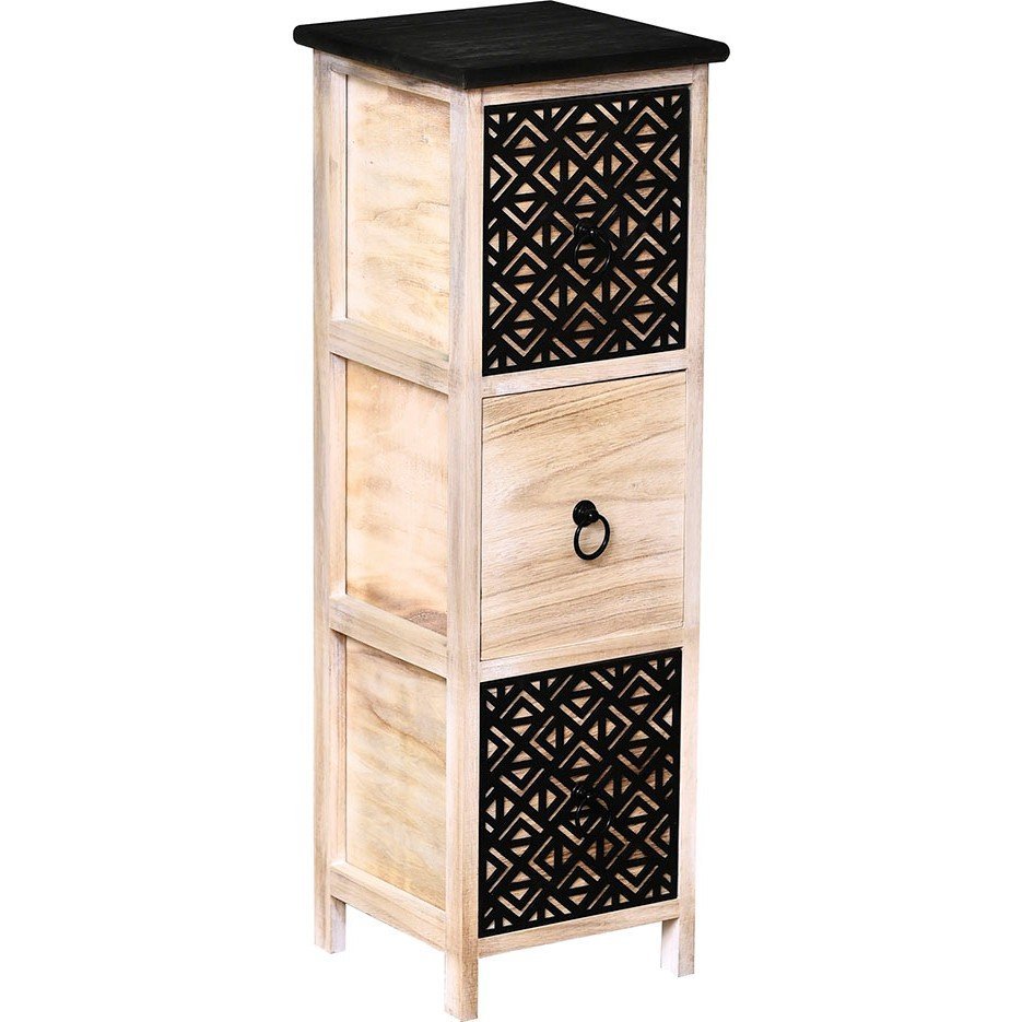 9893-ksylo Έπιπλο Ξύλινο/Mdf με 3 Συρτάρια Αποθήκευσης - Image 1