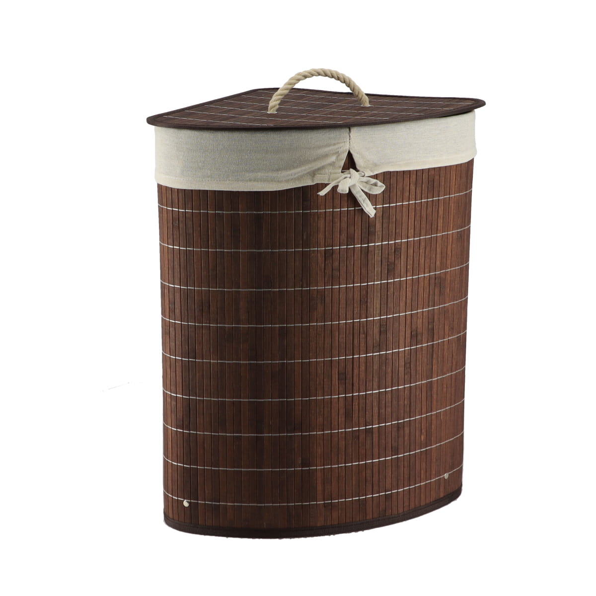 9922 Πτυσσόμενο γωνιακό καλάθι απλύτων ύφασμα bamboo. - Image 1