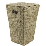 Καλάθι απλύτων από γρασίδι θάλασσας με κάλυμμα.