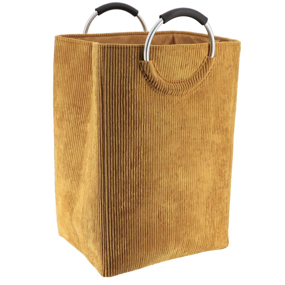 9928 Αναδιπλούμενο καλάθι απλύτων 55 lt. μουσταρδί . - Image 1