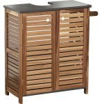 Έπιπλο Μπάνιου με 2 Ντουλάπια, 1 Ράφι στο εσωτερικό και 1 Κρεμάστρα για Πετσέτα στο πλάι