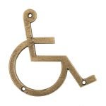 Roline 459 Ένδειξη WC από Ορείχαλκο Αντικέ 100x99mm