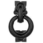 Roline Κ387 Ρόπτρο Εξώπορτας από Μέταλλο Μαύρο 93x148mm