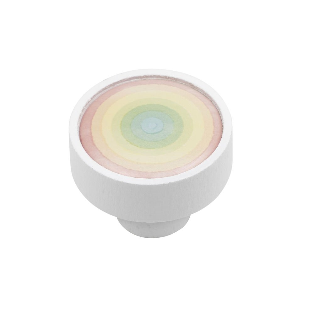 DSC6811 Roline 509 Πόμολο Επίπλου από Δρυς Λευκό-Ροζ Φ37mm - Image 1