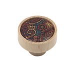 Roline 509 Πόμολο Επίπλου από Δρυς Δρυς-Λαχούρι Φ37mm