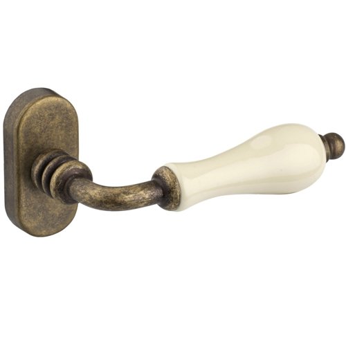 K305-072033 Roline Κ305 Γρυλόχερο Παραθύρου Ανάκλησης από Ορείχαλκο & Πορσελάνη Αντικέ-Μπεζ 32x62x129mm - Image 1