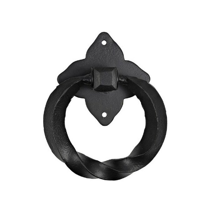 K3239 Roline Κ323 Κρίκος Εξώπορτας από Μέταλλο Μαύρος Φ145mm - Image 1