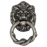 Roline Κ377 Ρόπτρο Εξώπορτας από Μέταλλο Old Silver 95x165mm