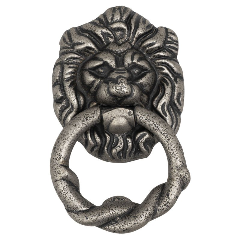 K377-OLD-SILVER Roline Κ377 Ρόπτρο Εξώπορτας από Μέταλλο Old Silver 95x165mm - Image 1