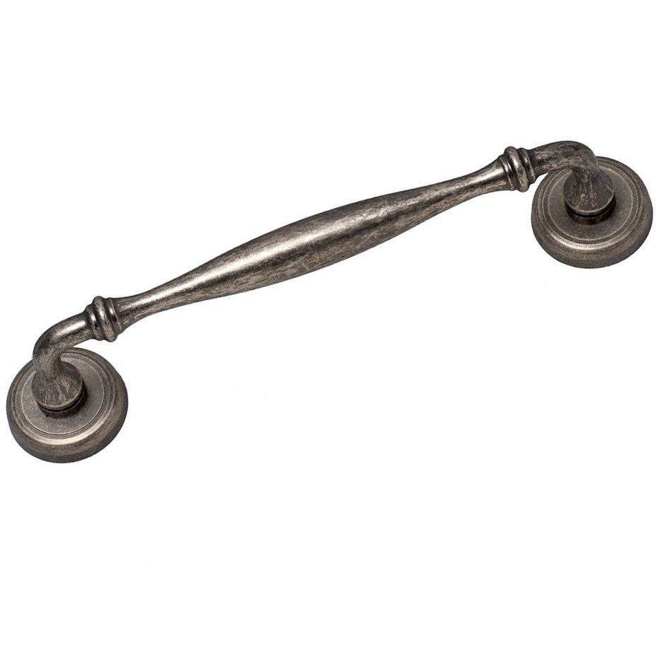 K383-06os Roline Κ383 Λαβή Εξώπορτας από Ορείχαλκο Old Silver με Kέντρα 228mm - Image 1