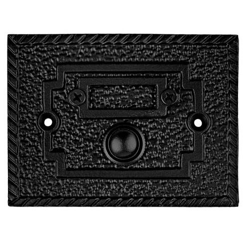 K396black1 Roline K396 Κουδούνι από Ορείχαλκο Μαύρο Ματ 98x73mm - Image 1