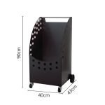 Ξυλιέρα Zogometal K50 Μαύρο ματ 40x43x90cm - Image 2