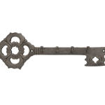 Roline 400 Κρεμάστρα από Ορείχαλκο Old Silver 220x75mm