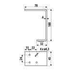 Roline 203 Πόδι Επίπλου από Χάλυβα Χρυσό Ματ 70x100mm - Image 2
