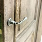 Roline Κ370 Πόμολο  Εξώπορτας Φιξ Αριστερό από Ορείχαλκο Old Silver Φ50x114mm - Image 2