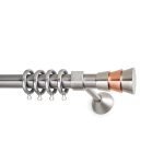 Μεταλλικό Κουρτινόξυλο Νίκελ Ματ Φ25