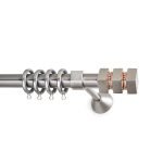 Μεταλλικό Κουρτινόξυλο Νίκελ Ματ Φ25