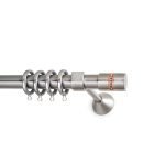 Μεταλλικό Κουρτινόξυλο Νίκελ Ματ Φ25