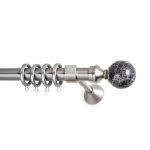 Μεταλλικό Κουρτινόξυλο Νίκελ Ματ Φ25