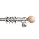 Μεταλλικό Κουρτινόξυλο Νίκελ Ματ Φ25