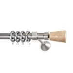 Μεταλλικό Κουρτινόξυλο Νίκελ Ματ Φ25