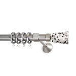 Μεταλλικό Κουρτινόξυλο Νίκελ Ματ Φ25