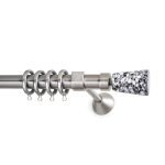 Μεταλλικό Κουρτινόξυλο Νίκελ Ματ Φ25