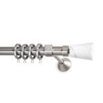 Μεταλλικό Κουρτινόξυλο Νίκελ Ματ Φ25