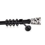 Μεταλλικό Κουρτινόξυλο – Μαύρο – Φ25