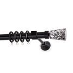 Μεταλλικό Κουρτινόξυλο – Μαύρο – Φ25