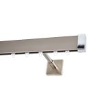 Σιδηρόδρομος Μονός Χωρίς Κρίκους Inox Σατινέ-Χρώμιο IDEAL by Anartisi