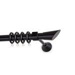 Μεταλλικό Κουρτινόξυλο – Μαύρο – Φ25