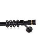 Μεταλλικό Κουρτινόξυλο – Μαύρο – Φ25