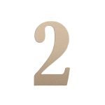 Roline 468 Πινακίδα με Αριθμό 2 από Πλαστικό Μεταλλιζέ 50mm