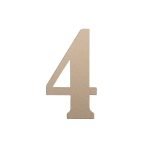 Roline 468 Πινακίδα με Αριθμό 4 από Πλαστικό Μεταλλιζέ 50mm