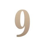 Roline 468 Πινακίδα με Αριθμό 9 από Πλαστικό Μεταλλιζέ 50mm