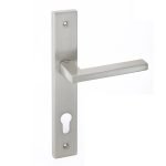 Πόμολα Πόρτας με Πλάκα Best 22 - Νίκελ Ματ - μοντέρνος σχεδιασμός