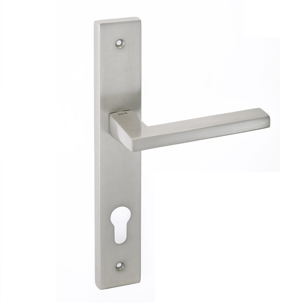 best pomola 17-7-22 (164) Πόμολα Πόρτας με Πλάκα Best 22 - Νίκελ Ματ - μοντέρνος σχεδιασμός - Image 1