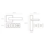 Πόμολα Πόρτας Με Ροζέτα Νίκελ Ματ Best 135 - Image 2