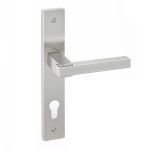 Πόμολα Πόρτας με Πλάκα Νίκελ Ματ Best 521