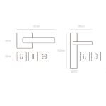 Πόμολα Πόρτας με Ροζέτα Νίκελ Ματ Best 521SW - Image 2