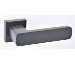 Πόμολα Πόρτας Με Ροζέτα Γκρι Best 135