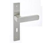 Πόμολα Πόρτας Με Πλάκα Νίκελ Ματ Best 135