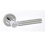 Πόμολο Πόρτας με Ροζέτα Νίκελ Ματ/Χρώμιο Best 1008 - Σχεδιασμένο να ταιριάζει παντού