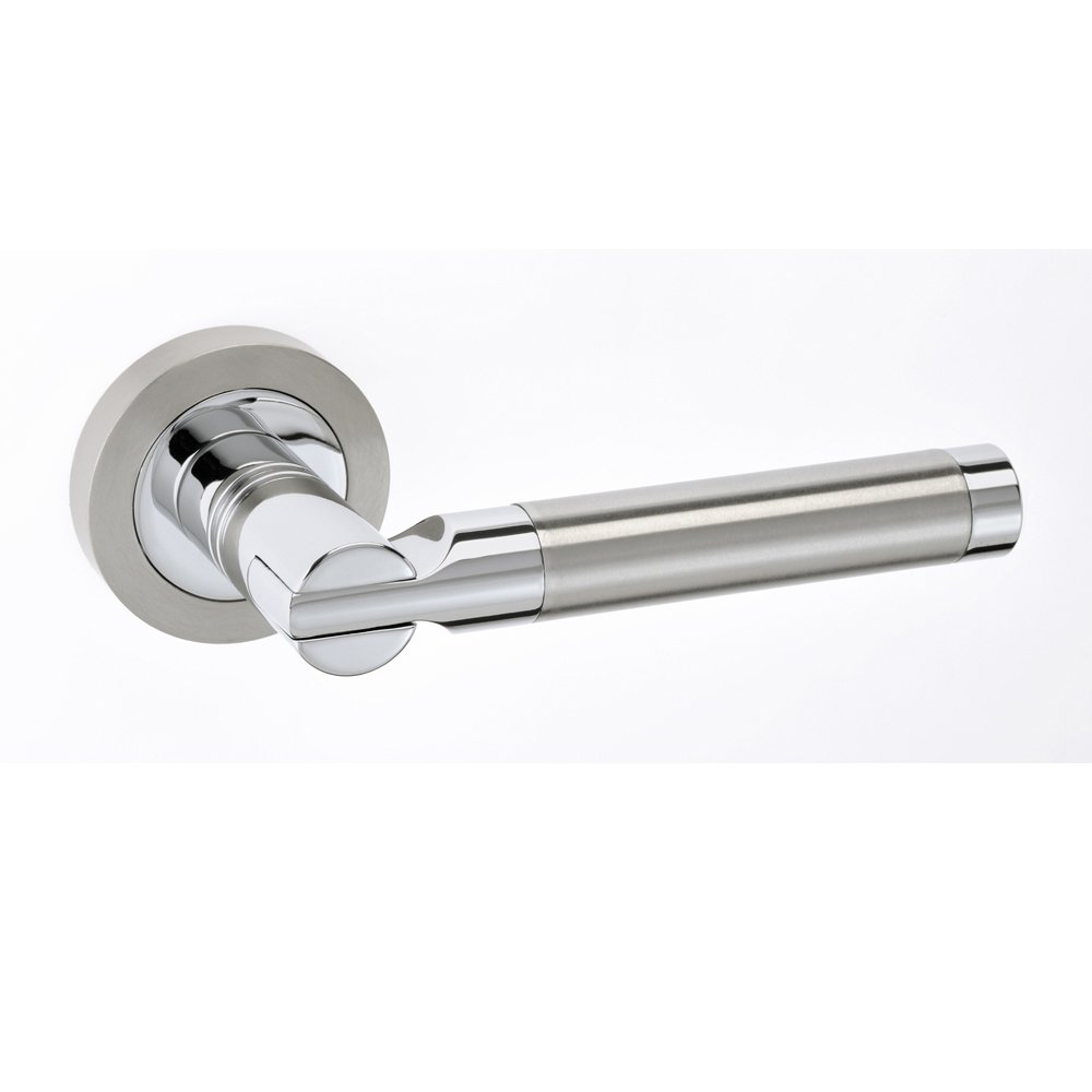 best pomola 17-7-22 (236) Πόμολο Πόρτας με Ροζέτα Νίκελ Ματ/Χρώμιο Best 1008 - Σχεδιασμένο να ταιριάζει παντού - Image 1